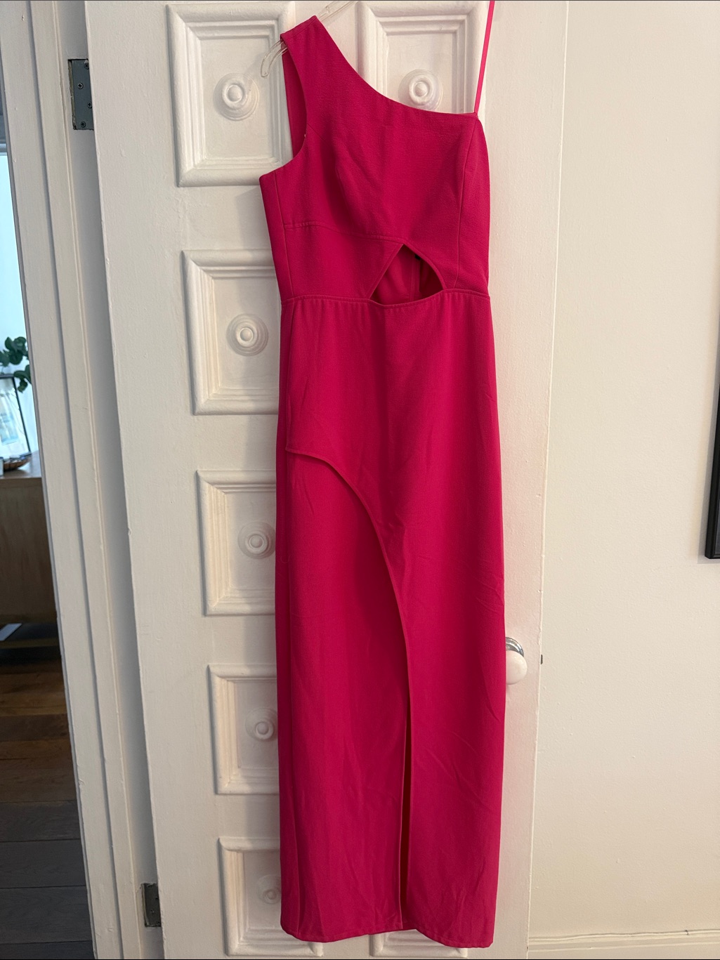 Bcbgmaxazria Kauri One Shouldered Pink Gown Size 4